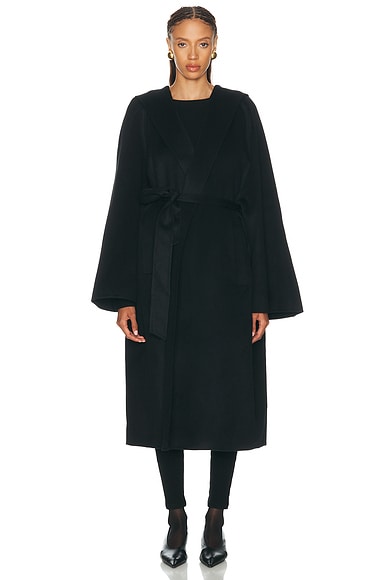 NOUR HAMMOUR Devere Coat in Black