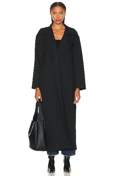 Shop Nour Hammour For Fwrd Victoria Coat In Black