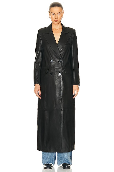 Shop Nour Hammour Misha Coat In Black