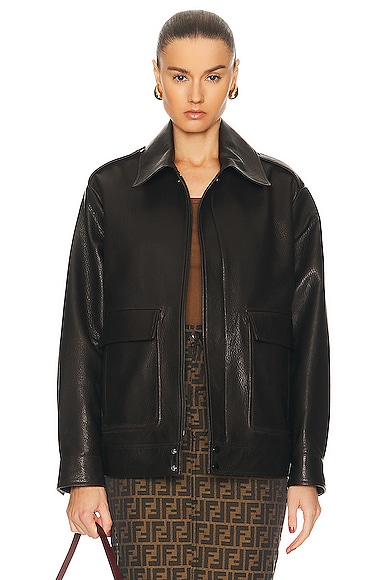 Drey Leather Jacket in Chocolate