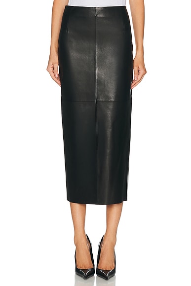 NOUR HAMMOUR Selly Skirt in Noir Classique