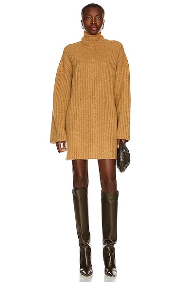 Nanushka Lyo Sweater Dress In Camel 
