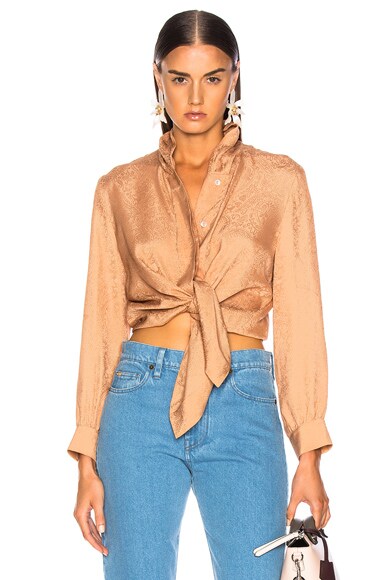 Nanushka Felice Top in Dusty Apricot | FWRD