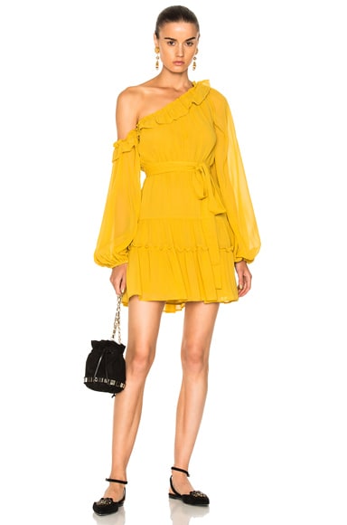 for FWRD One Shoulder Tiered Mini Dress