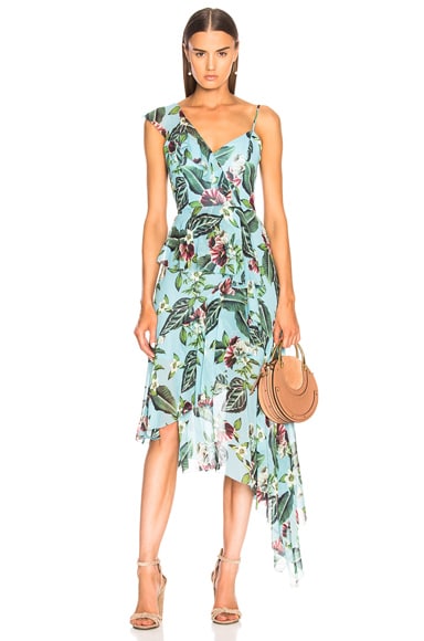 One Shoulder Frill Dress