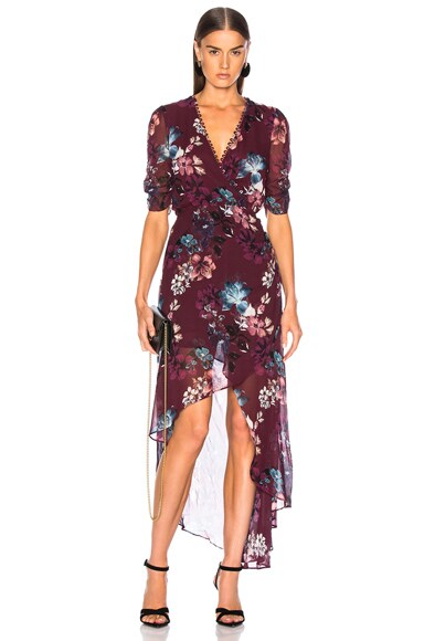 Nicholas floral shop drawstring dress