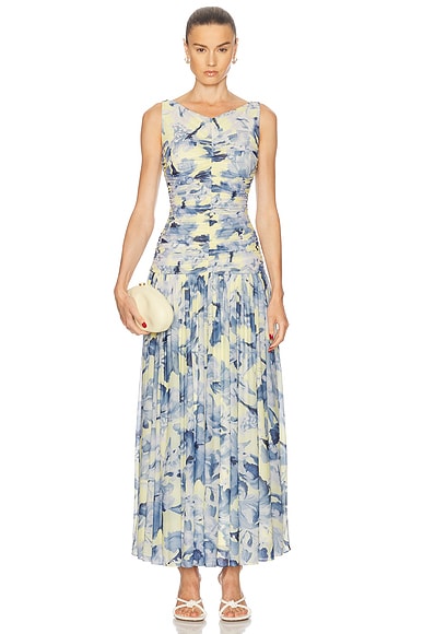 Melia Sleeveless High V Midi Dress