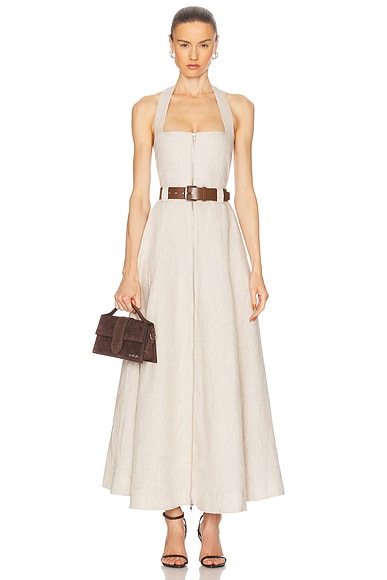 Anastasia Utility Halter Neck Midi Dress