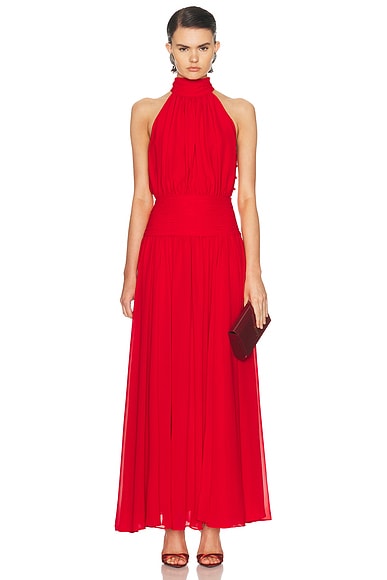 Tessa Halter Neck Maxi Dress