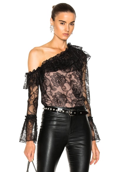 Rosie Lace One Shoulder Ruffle Top