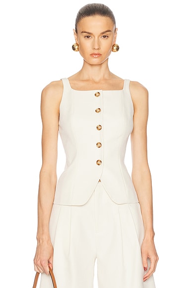 Square Neck Button Through Top
