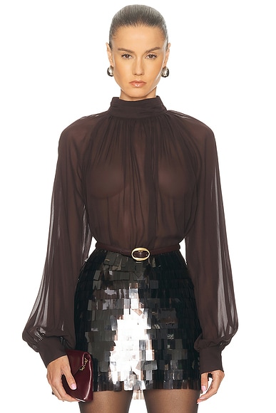 NICHOLAS Solene Top in Cacao