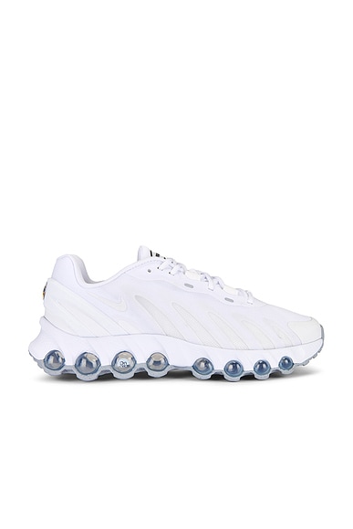 Nike Air Max Dn8 Sneakers in White & Metallic Silver