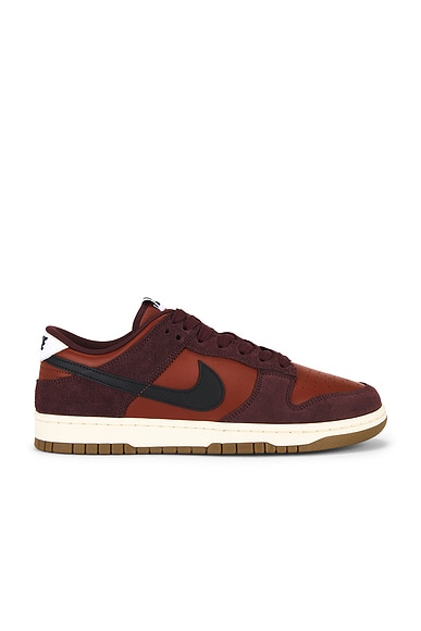 Nike Dunk Low Retro Se in Mars Stone, Black, & Burgundy