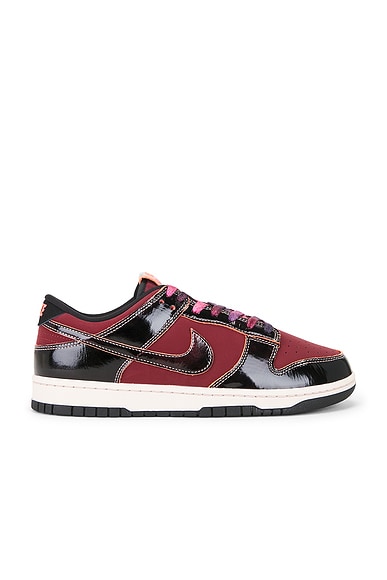 Nike Dunk Low Retro Se in Dark Team Red, Solar Red, Black, & Silt Red