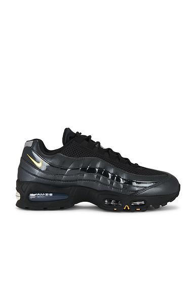 Nike Air Max 95 Sneaker in Black, White, Gold, & Metallic Silver