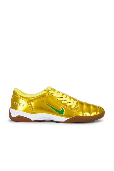 Nike T90 Sp in Dynamic Yellow, Green Spark, & Gum Med Brown