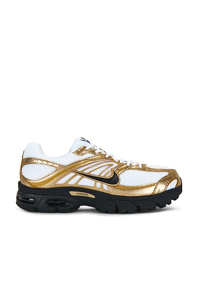 Nike Air Max Moto 2K in White & Black Metallic Gold Elemental Gold