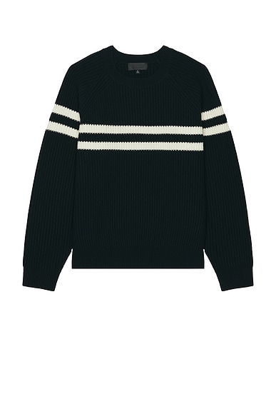 ★ANDERSSON BELL★ bubble stripe polo sweater Andersson Bell Bubble Stripe Polo Sweater in Brown & Mint | FWRD