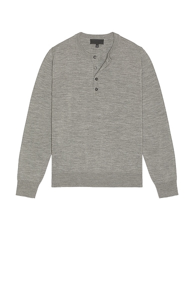 NILI LOTAN Wylie Sweater in Medium Grey Melange