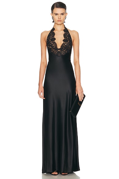 Noemi Lace Halter Gown
