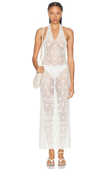 NILI LOTAN Eddie S Sweater Dress in Ivory