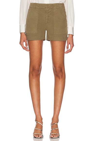 NILI LOTAN Utility Short in Military Green