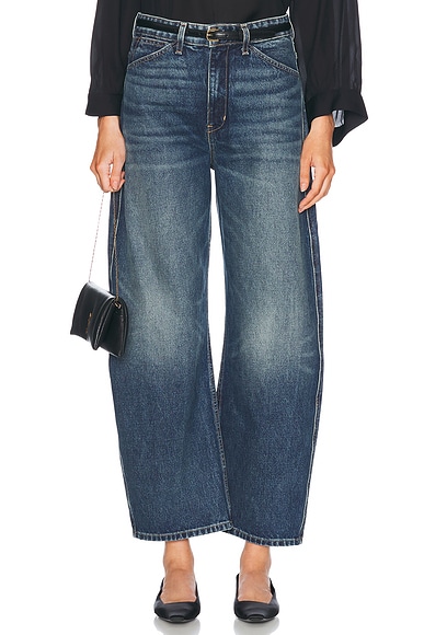 NILI LOTAN Otis Wide Leg Crop in Simon Wash