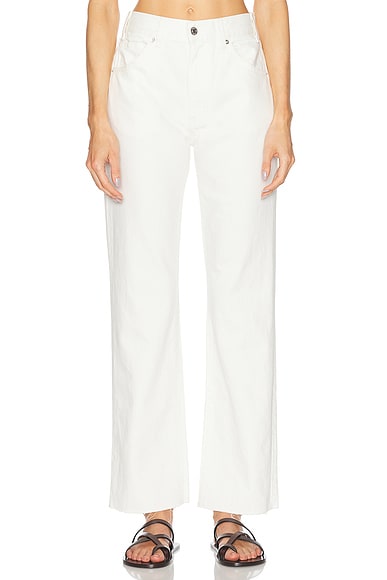 NILI LOTAN Calla Straight Leg Jeans in Cream