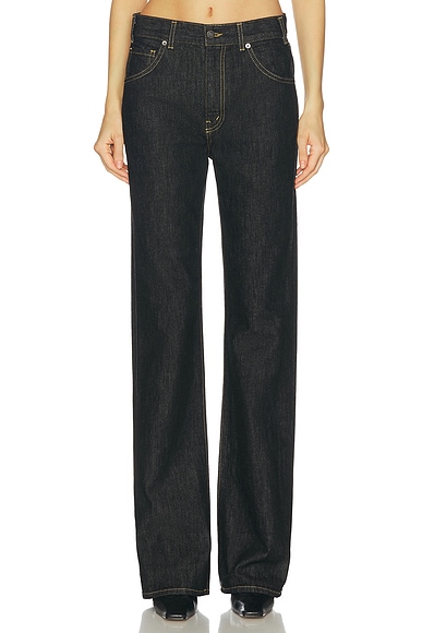 NILI LOTAN Joan Flare Leg in Resin Rinse