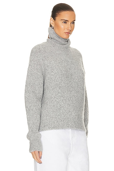 Shop Nili Lotan Sierra Sweater In Light Grey Melange