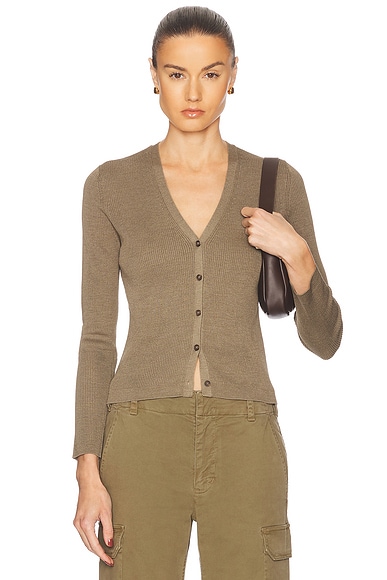 NILI LOTAN Nari Cardigan in Military Green