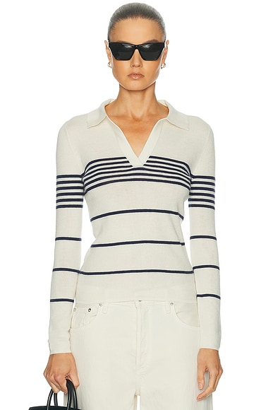 Lucille Multi Stripe Polo Sweater