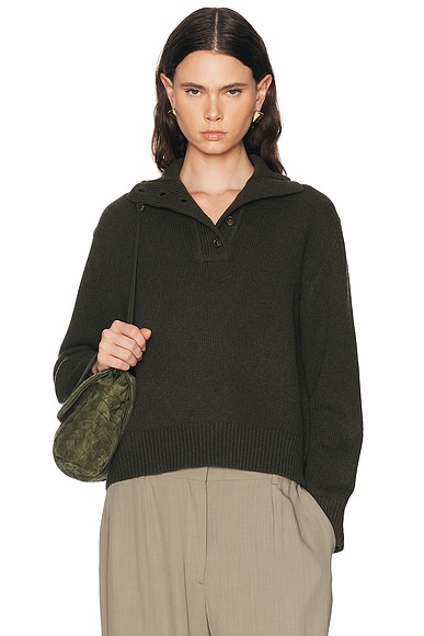 NILI LOTAN Renata Sweater in Dark Pine Melange