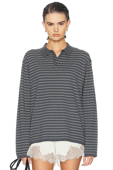 Foley Stripe Polo Sweater
