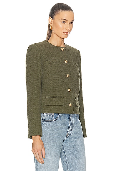 Shop Nili Lotan Paiges Jacket In Army Green