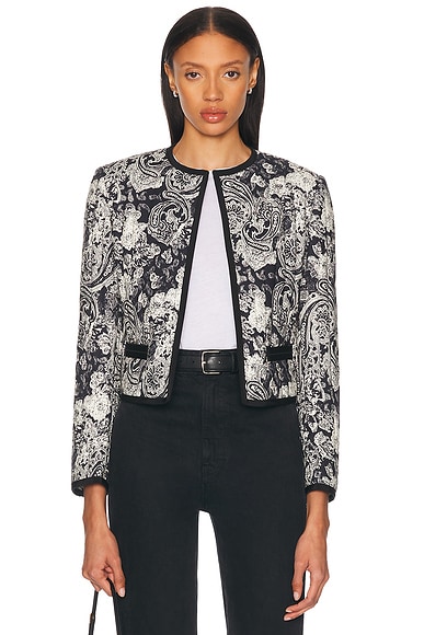 NILI LOTAN Bono Jacket in Mixed Paisley Print