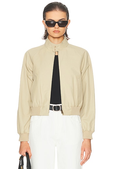 NILI LOTAN Lauzerte Bomber Jacket in Khaki
