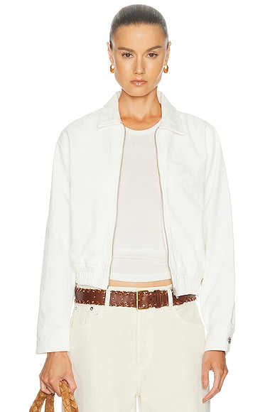 NILI LOTAN Najac Denim Jacket in Cream
