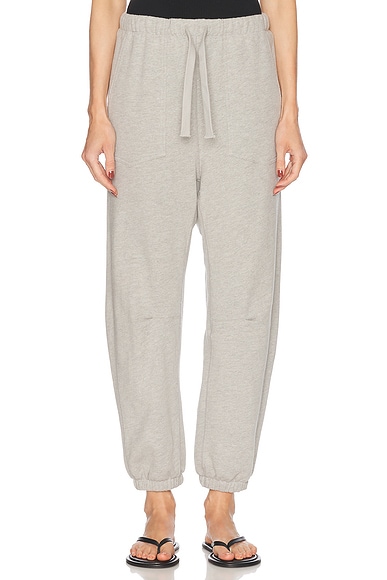 NILI LOTAN Dulce Sweatpant in Heather Grey