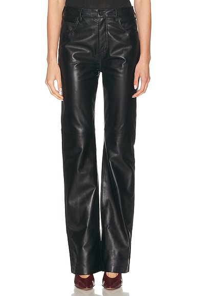 NILI LOTAN Joan Leather Pant in Black
