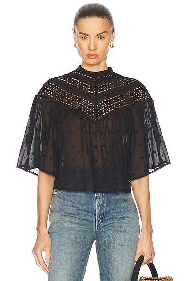 NILI LOTAN Mikki Blouse in Black