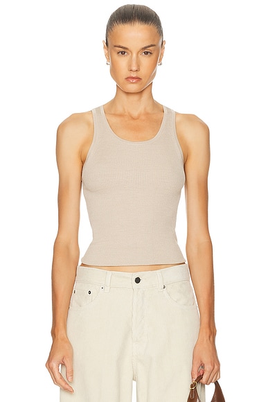 NILI LOTAN Lottie Tank Top in Stone