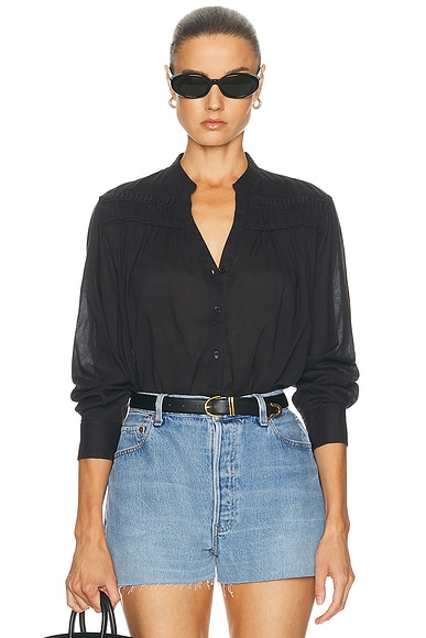 NILI LOTAN Clarys Top in Midnight