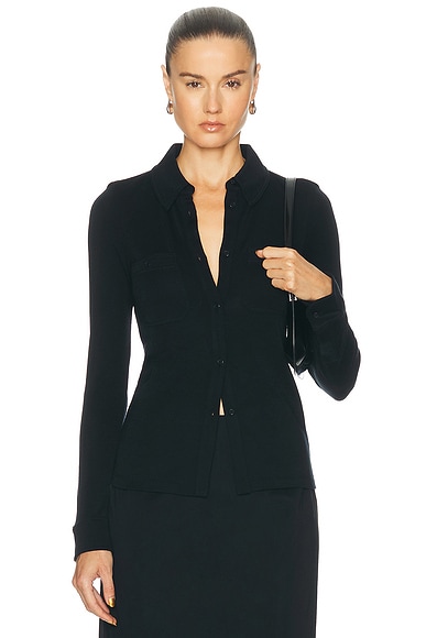 NILI LOTAN Ibra Top in Black