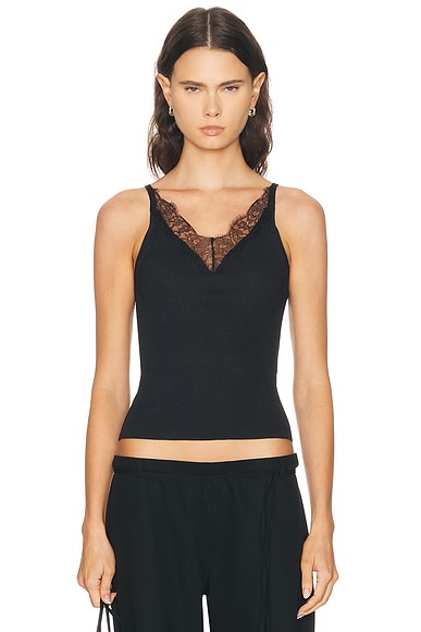 NILI LOTAN Aronia Sweater Tank Top in Black