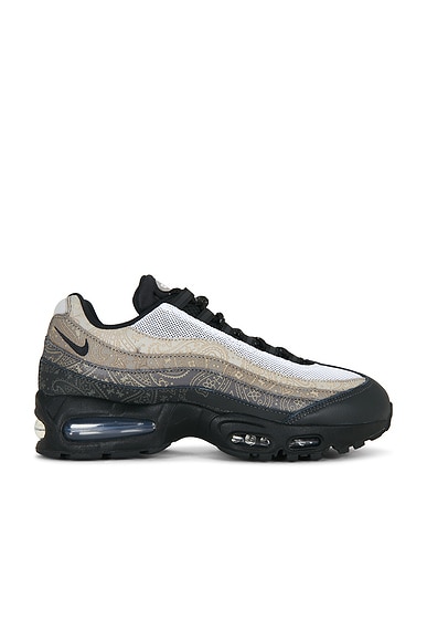 Nike Air Max 95 Big Bubble Sp Ltr in White, Light Black, Light Graphite, & Charcoal