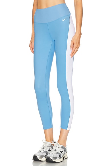 Nike High Waisted 7/8 Legging in University Blue & White