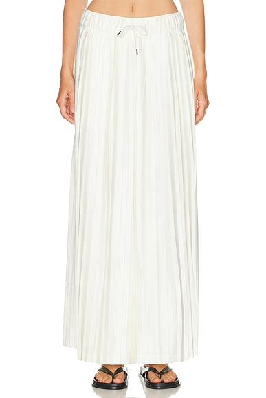 Nike Pleated Track Pant in Sail, Black, & Light Orewood Brown