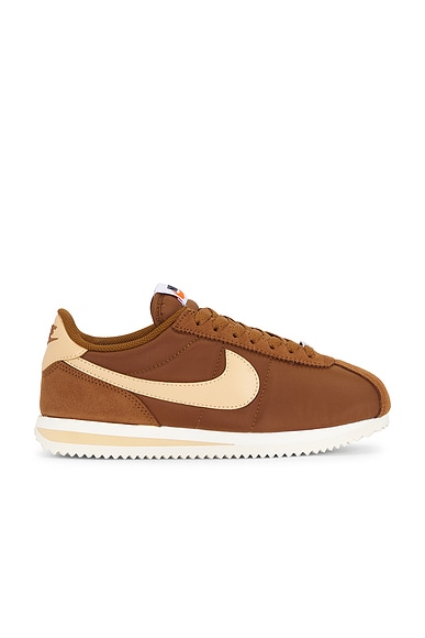 Nike Cortez Textile Sneaker in British Tan, Orange Chalk, & Sail